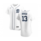 Men's Nike Detroit Tigers #13 Eric Haase White Home 2020 Authentic Player Baseball Jersey