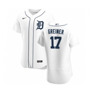 Men's Nike Detroit Tigers #17 Grayson Greiner White Home 2020 Authentic Player Baseball Jersey