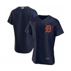 Men's Nike Detroit Tigers 2020 Navy Alternate Authentic Team Baseball Jersey