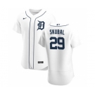 Men's Nike Detroit Tigers #29 Tarik Skubal White Home 2020 Authentic Player Baseball Jersey