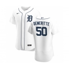 Men's Nike Detroit Tigers #50 Travis Demeritte White Home 2020 Authentic Player Baseball Jersey