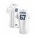 Men's Nike Detroit Tigers #67 Jose Cisnero White Home 2020 Authentic Player Baseball Jersey