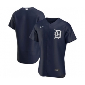 Men's Nike Detroit Tigers Blank Navy Flex Base Stitched Baseball Jersey