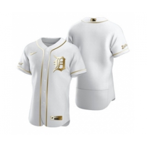 Men's Nike Detroit Tigers Blank White 2020 Authentic Golden Edition Baseball Jersey