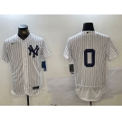 Men's New York Yankees #0 Marcus Stroman No Name White Flex Base Stitched Jersey