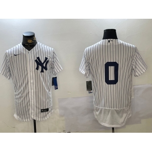 Men's New York Yankees #0 Marcus Stroman No Name White Flex Base Stitched Jersey