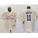 Men's New York Yankees #11 Anthony Volpe Cream Limited Stitched Baseball Jersey