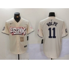 Men's New York Yankees #11 Anthony Volpe Cream Limited Stitched Baseball Jerseys