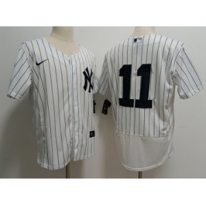 Men's New York Yankees #11 Anthony Volpe White Stitched Flex Base Nike Jersey