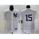 Men's New York Yankees #15 Thurman Munson White Flex Base Stitched Baseball Jersey