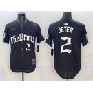 Men's New York Yankees #2 Derek Jeter Black 'Gothic Legacy Edition' Vapor Premier Limited Stitched Baseball Jersey