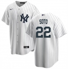 Men's New York Yankees #22 Juan Soto White Cool Base Stitched Baseball JerseyMen's New York Yankees #22 Juan Soto White Cool Base Stitched Baseball Jersey