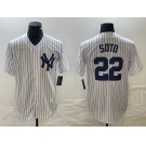 Men's New York Yankees #22 Juan Soto White Throwback Stitched MLB Cool Base Nike Jersey