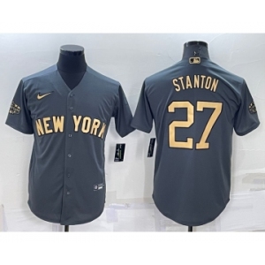 Men's New York Yankees #27 Giancarlo Stanton Grey 2022 All Star Stitched Cool Base Nike