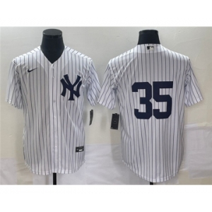 Men's New York Yankees #35 Clay Holmes White Cool Base Stitched Baseball Jersey