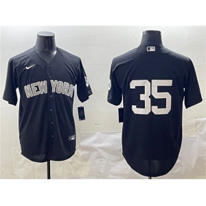 Men's New York Yankees #35 Cody Bellinger Black Cool Base Stitched Baseball Jersey