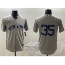 Men's New York Yankees #35 Cody Bellinger Gray Cool Base Stitched Baseball Jersey