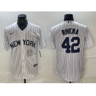 Men's New York Yankees #42 Mariano Rivera White 2024 Cool Base Stitched Jersey