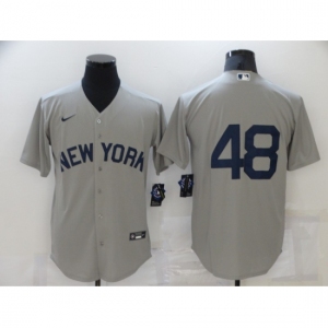 Men's New York Yankees #48 Anthony Rizzo Gray Game 2021 Field of Dreams Jersey