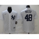 Men's New York Yankees #48 Anthony Rizzo Nike White Home Official Replica Player Jersey