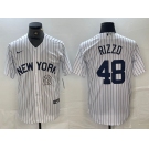 Men's New York Yankees #48 Anthony Rizzo White 2024 Cool Base Stitched Jersey