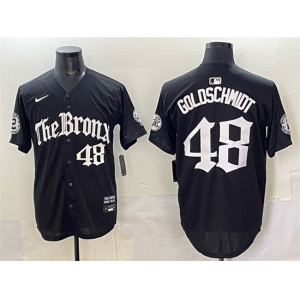 Men's New York Yankees #48 Paul Goldschmidt Black 'Gothic Legacy Edition' Vapor Premier Limited Stitched Baseball Jersey