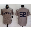 Men's New York Yankees #52 CC Sabathia Grey Cool Base Stitched Jersey