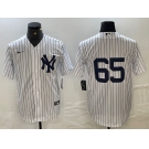 Men's New York Yankees #65 Nestor Cortes Jr No Name White Stitched Cool Base Nike Jersey