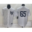 Men's New York Yankees #65 Nestor Cortes White No Name Stitched MLB Nike Cool Base Jersey