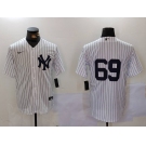 Men's New York Yankees #69 Manny Fresh White Cool Base Stitched Baseball Jersey