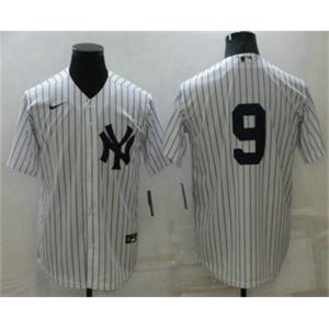 Men's New York Yankees #9 Roger Maris White No Name Stitched MLB Nike Cool Base Throwback Jersey