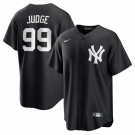 Men's New York Yankees #99 Aaron Judge Black Lights Out Limited Stitched Baseball Jersey
