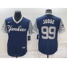 Men's New York Yankees #99 Aaron Judge Judge Navy LLWS Players Weekend Stitched Nickname Nike Jersey