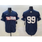 Men's New York Yankees #99 Aaron Judge Navy Bronx Graffiti Vapor Limited Stitched Baseball Jersey