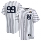 Men's New York Yankees #99 Aaron Judge White 2024 World Series Cool Base Stitched Baseball Jersey