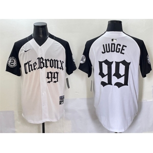 Men's New York Yankees #99 Aaron Judge White Black 'Gothic Legacy Edition' Vapor Premier Limited Stitched Baseball Jersey
