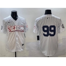 Men's New York Yankees #99 Aaron Judge White Bronx Graffiti Vapor Limited Stitched Baseball Jersey