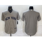 Men's New York Yankees Blank 2021 Grey Field of Dreams Cool Base Stitched Baseball Jersey