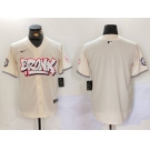 Men's New York Yankees Blank Cream Vapor Limited Stitched Baseball Jersey