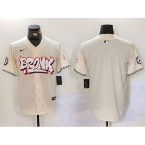 Men's New York Yankees Blank Cream Vapor Limited Stitched Baseball Jersey