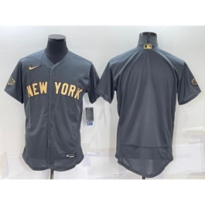 Men's New York Yankees Blank Grey 2022 All Star Stitched Flex Base Nike Jersey