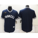 Men's New York Yankees Blank Navy Blue Cooperstown Collection Stitched MLB Throwback Jersey