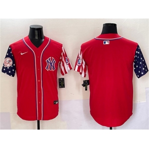 Men's New York Yankees Blank Red American Style Limited Stitched Baseball Jersey