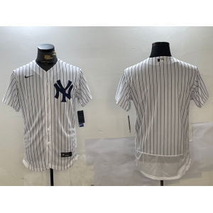 Men's New York Yankees Blank White 2024 Flex Base Stitched Jersey