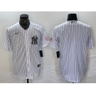 Men's New York Yankees Blank White With Patch 2024 Cool Base Stitched Jersey