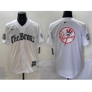 Mens New York Yankees Team Big Logo White 'Gothic Legacy Edition' Vapor Premier Limited Stitched Baseball Jersey