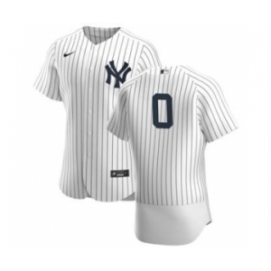 Men's Nike New York Yankees #0 Adam Ottavino White Navy Home 2020 Authentic Player Baseball Jersey