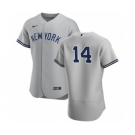 Men's Nike New York Yankees #14 Tyler Wade Gray Road 2020 Authentic Player Baseball Jersey