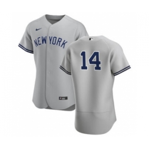 Men's Nike New York Yankees #14 Tyler Wade Gray Road 2020 Authentic Player Baseball Jersey