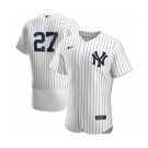 Men's Nike New York Yankees #27 Giancarlo Stanton White Home 2020 Authentic Player Team Baseball Jersey